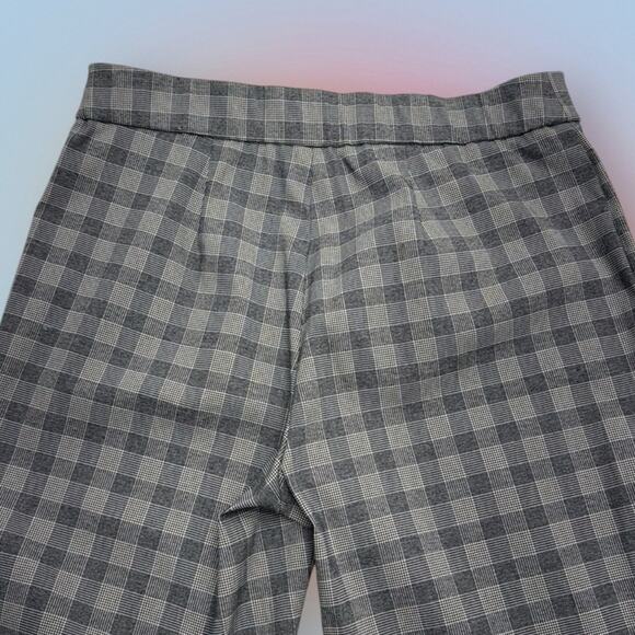 SIMPLY VERA Women’s XS Gray Plaid CROPPED FLARE Pull On Pant - Picture 3 of 4